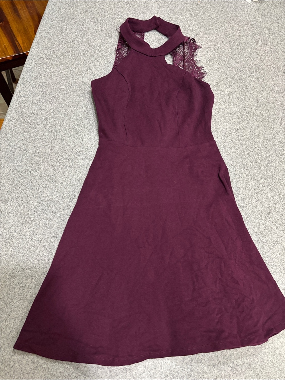 Lulus Lace-Trim Halter Dress